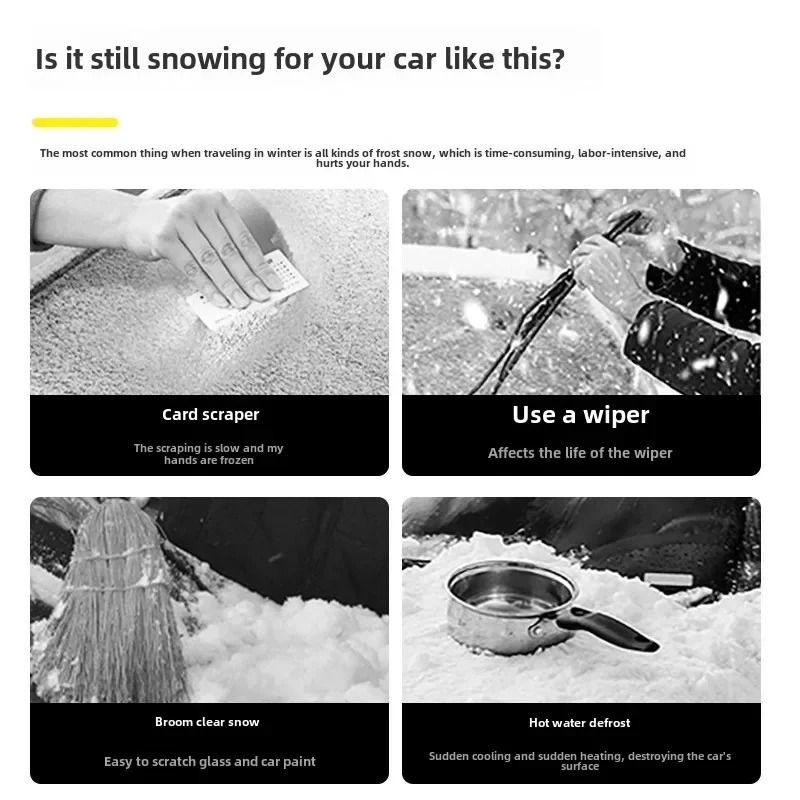 New Auto Snow Shovel Multi-functional Snow Sweeping Brush Window Glass Snows Cleaning Tool Snow Shoveling Artifact for Car