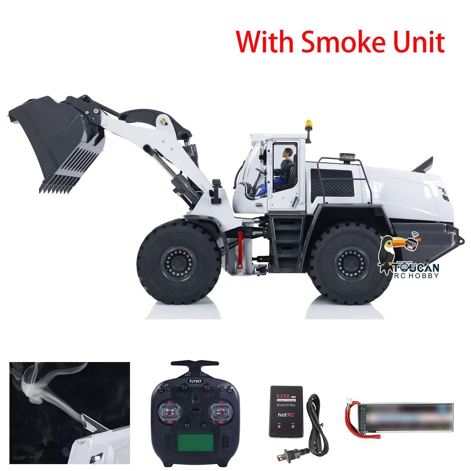 

New XDRC 580 Metal 1/14 Radio Control Hydraulic Loader RC Cars Model Smoke Sound Painted Finished Trucks Vehicle Toys for Boys