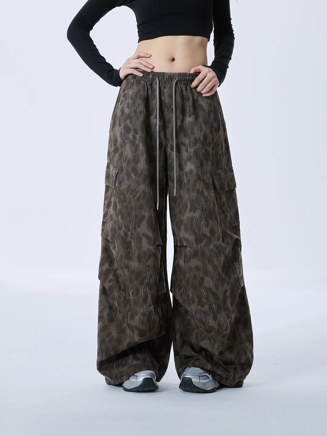 

Спортивные брюки в стиле хип-хоп с камуфляжным принтом, винтажные уличные брюки для джазовых танцев, повседневные хлопковые рабочие брюки, длинные брюки для женщин