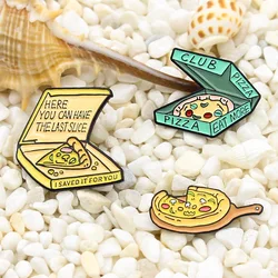 food Pizza Brooch for Girls Women Beautiful Rose Daisy Badge Fashion Backpack Enamel Pins Jewelry Valentine's Day Gifts