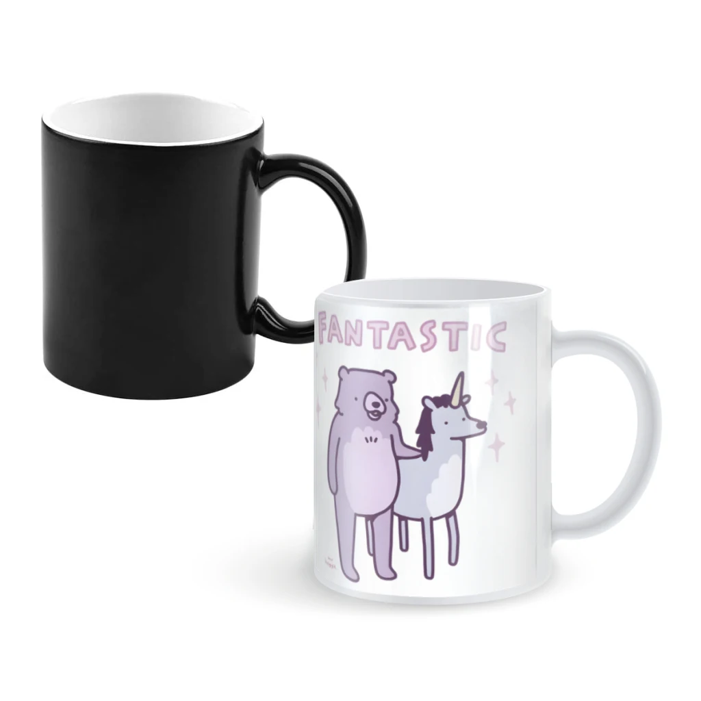 

fantasticCoffee Mugs And Mug Creative Color Change Tea Cup Ceramic Milk Cups Novelty Gifts