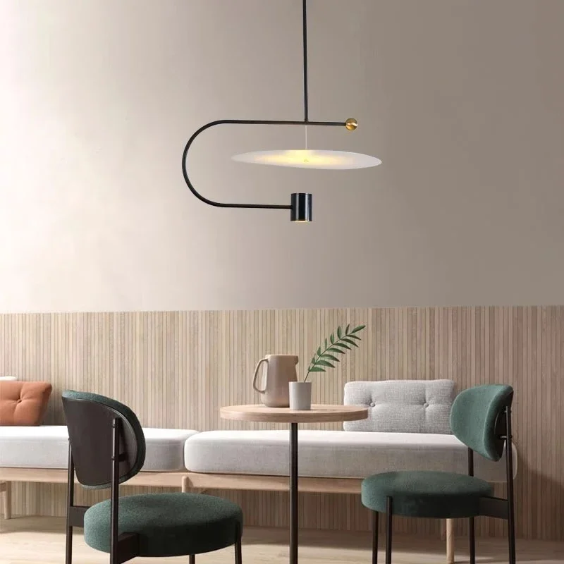 

Modern Designer Led Pendent Lights Acrylic Metal Black for Dining Room Table Bar Counter Chandelier Lighting Lusters Luminaires