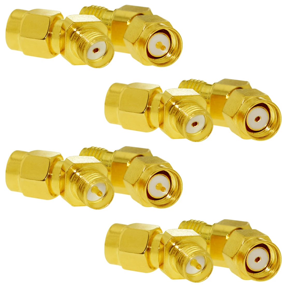 1pc SMA Male to SMA Female RP Plug Jack RF Coaxial Adapter 45 Degree Bevel Angle Goldplated Wholesale