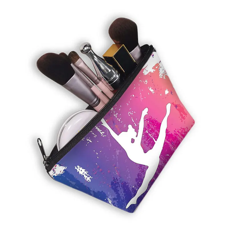 Rhythmic Gymnastics Cosmetic Bag Women Makeup Bags Ballet Dancer Girls Lipstick Cosmetic Holder Beauty Organizer Box For Travel