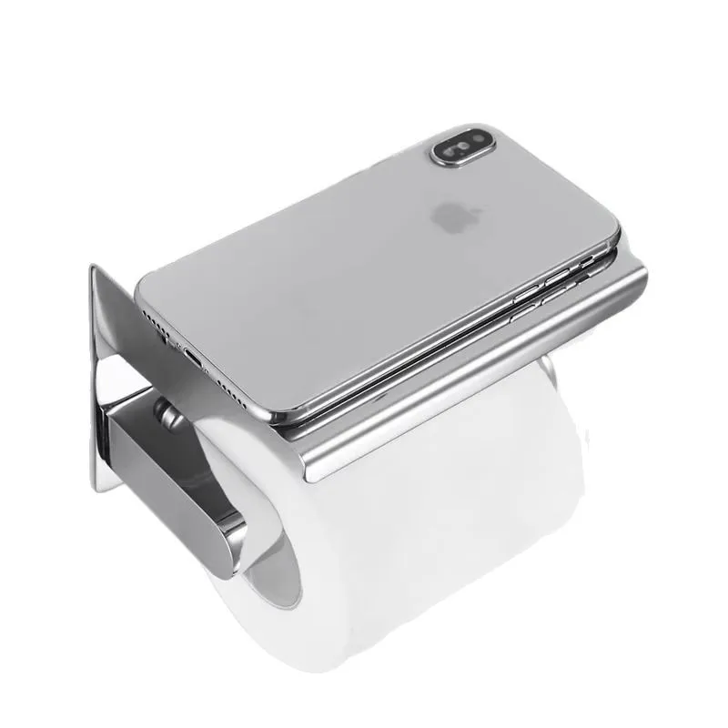 Toilet tissue holder stainless steel thickened wall-mounted toilet carton
