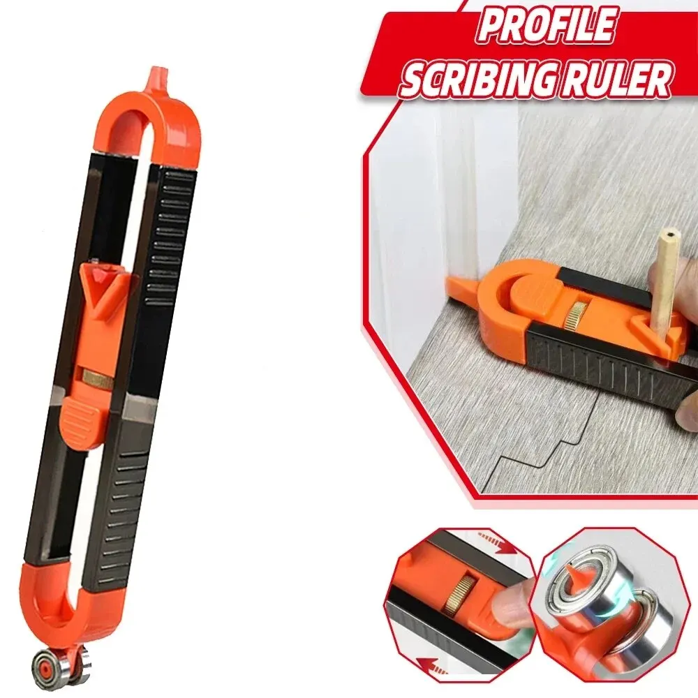 New Profile Scribing Ruler Contour Gauge with Lock Adjustable Locking Precise Woodworking Measuring Gauge Profile Duplicator