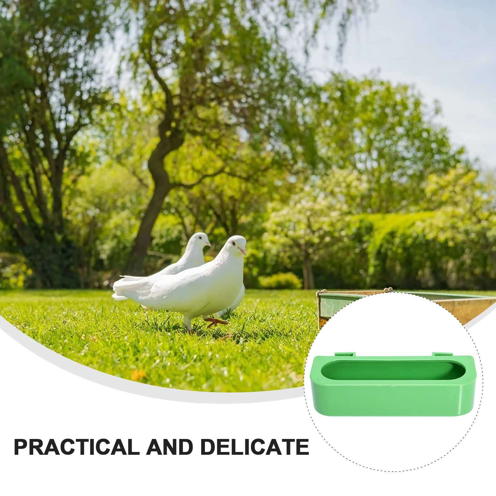 

4pcs Pigeon Trough Cage Feeder Thickened Plastic Bird Food Boxes for Pet Suitable Parrots Easy Clean Refill Long Use Practical