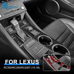 Real Soft Carbon Fiber For Lexus RC300 RC350 RC200T 2015 2016 2017 2018 LHD RHD Car Central Control Gear Panel Interior Sticker