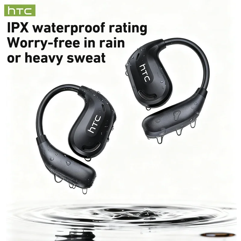 【HTC NE47】 سماعات بلوتوث OWS سماعات رأس لاسلكية رياضية AI ترجمة سماعات أذن مريحة فائقة الجهير مفتوحة الأذن