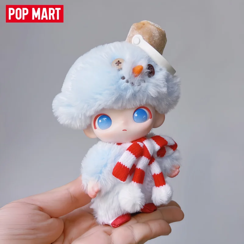 New Genuine POP MART DIMOO Snowman Series Blind Boxes Vinyl Blister Pack Kawaii Pendant Figure Cartoon Decor Surprise Gifts