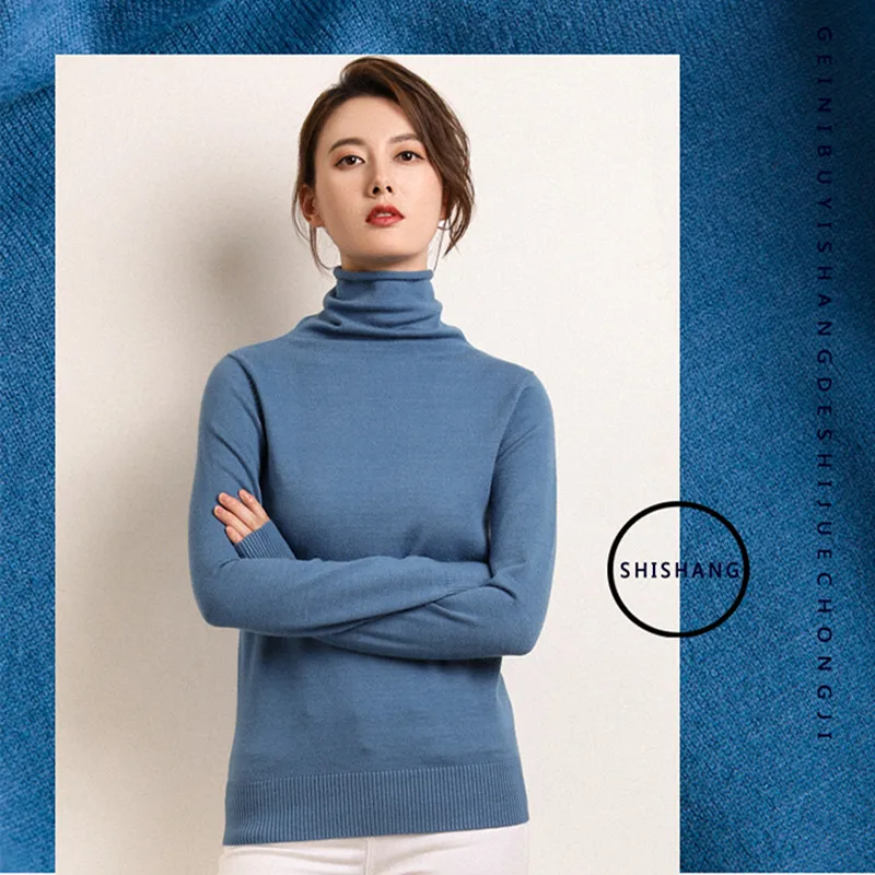 MRMT 2024 Brand New Knit Women\'s Sweater High-necked Women Sweaters Solid-colored Pullover for Female Woman Sweater Pullovers