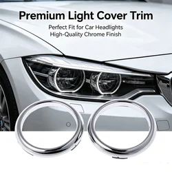 1 Pair ABS Chrome Front Fog Light Lamp Cover Trim