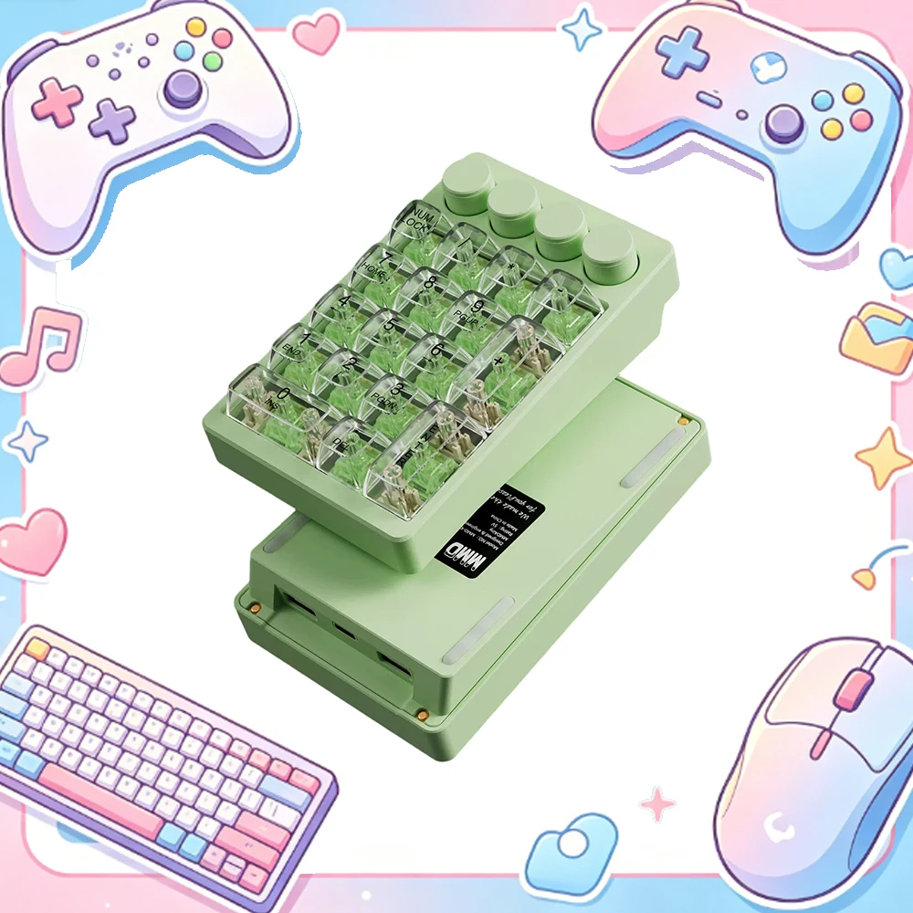 mmd-km21-pro-ultra-wireless-mechanical-keyboard-three-mode-hot-swap-4-control-knobs-via-macro-numeric-keypad-for-designer-gifts