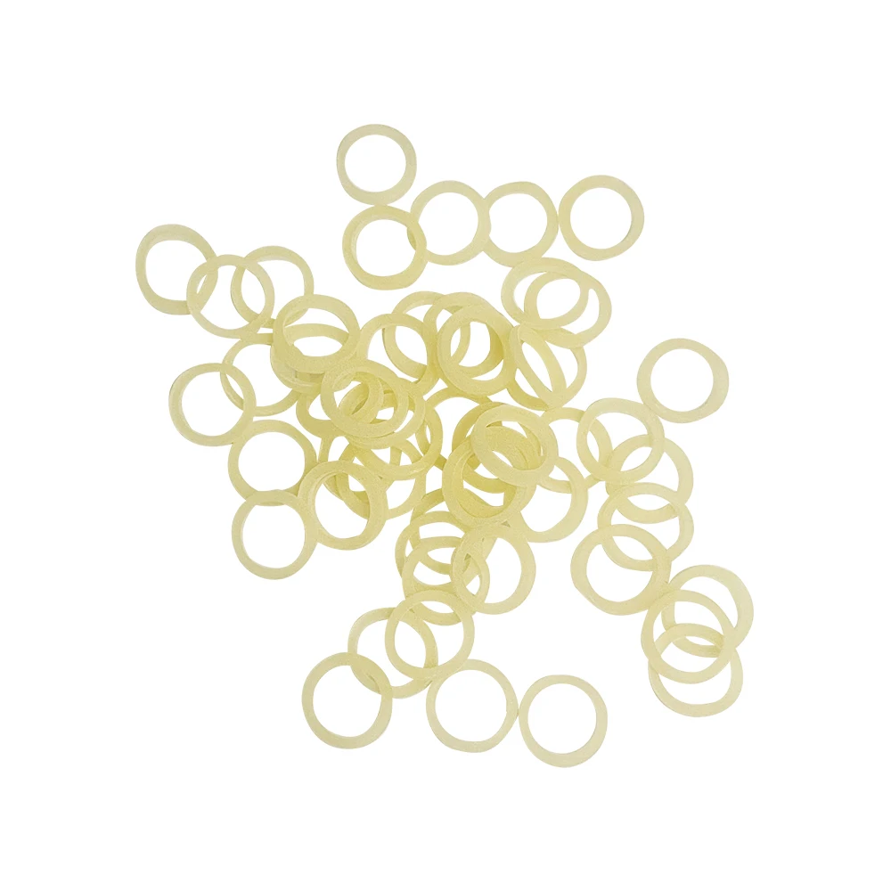 100pcs dental yellow elastomer latex rings, braces, dental rubber bands, non-toxic material 3.5OZ dental rubber bands