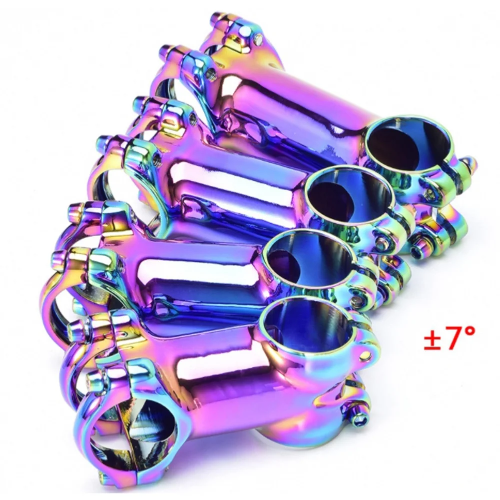 جودة الجبلية الملونة الجذعية الطريق الجبلية دراجة الجذعية 7 درجة Steerer 31.8 مللي متر دراجة المقود قوس قزح الجذعية #3