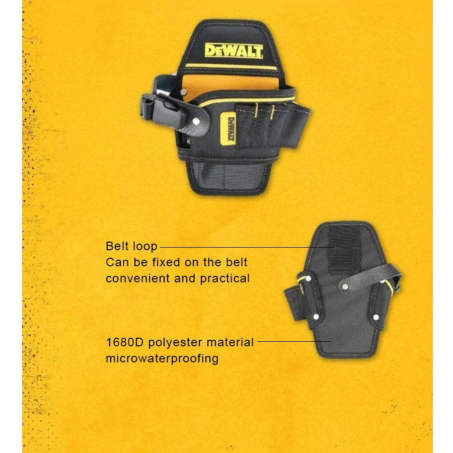 DEWALT Compact Drill Pouch Designed to Sit on Belt 6 Pockets Tool Bag Tool Accessories DWST83486-1-23