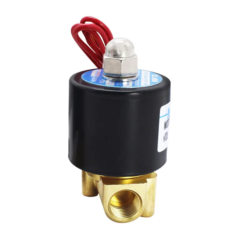 Normally closed solenoid valve water valve 2W025-08 AC220V 2-point brass control valve air valve switch valve