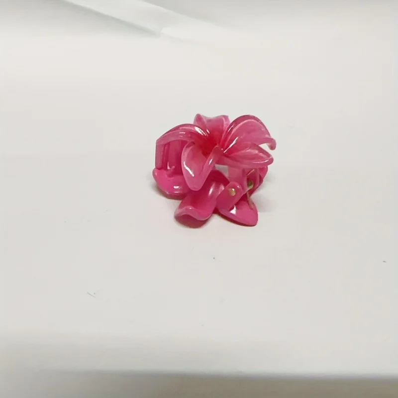 Pinzas para el pelo con flores vibrantes, 6 piezas, sujeción antideslizante segura para coletas, accesorios de estilo para el cabello a la moda para añadir un toque de color