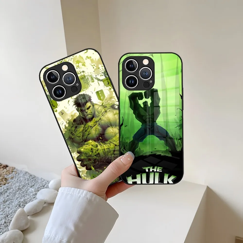 H-HulkS Phone Case For iPhone 13 15 14 12 11 Pro XS Max Plus Mini X XR 8 7 6s SE2020 Tempered Glass Coque