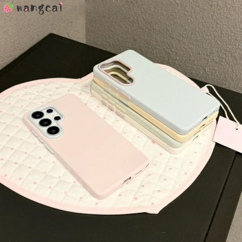 Simple Candy Color Pudding Phone Cover For Samsung Galaxy A08 A07 M07 F07 A06 A05S M05 F05 A04E A04S M04 A03 Core A03S Casing