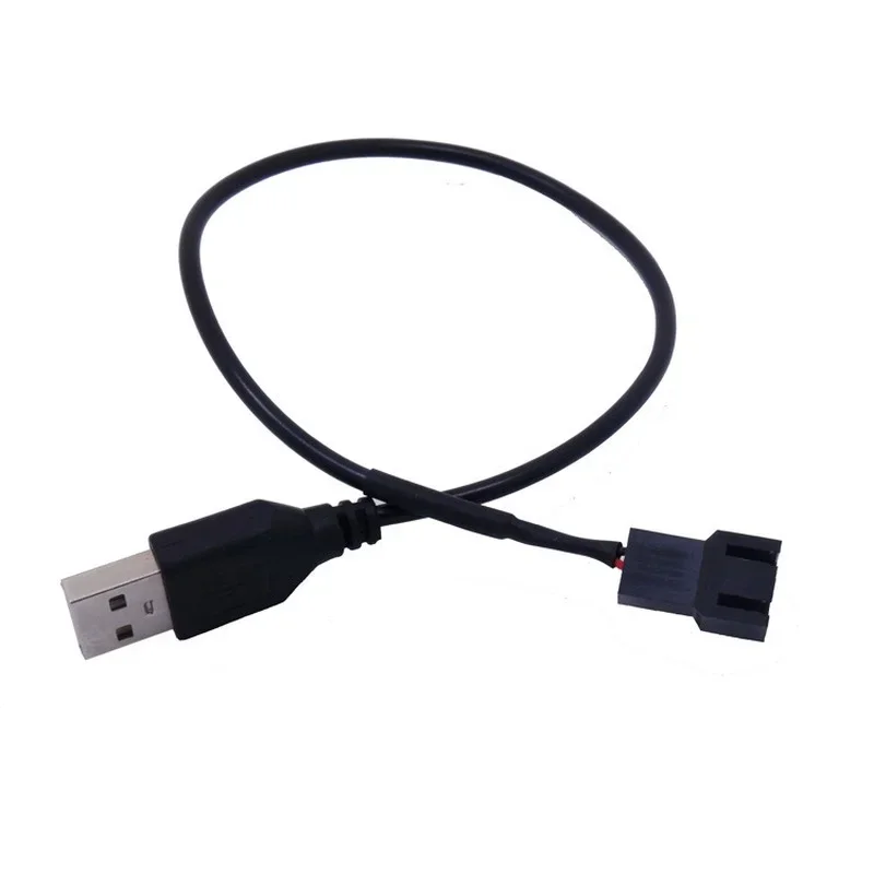 USB- 4Pin/3Pin Кабель-адаптер компьютерного вентилятора Разъем кабеля питания от 5 В до 12 В 3-контактный или 4-контактный вентилятор-адаптер USB 30 см