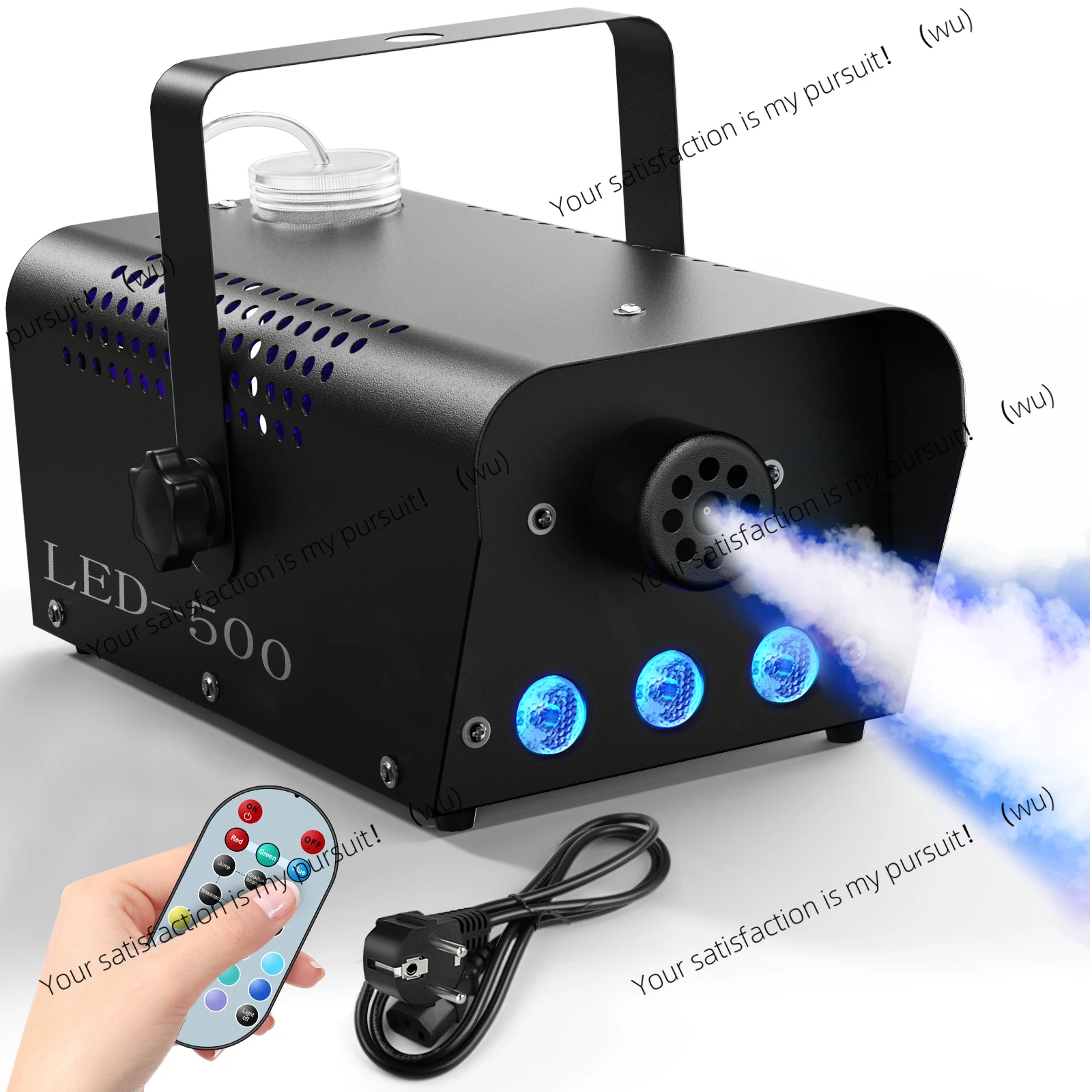 

500 Вт RGB 3 светодиодные туманные машины, разноцветные туманные машины с дистанционным управлением, сценический дымоотсос для вечеринки, дискотеки, Хэллоуина