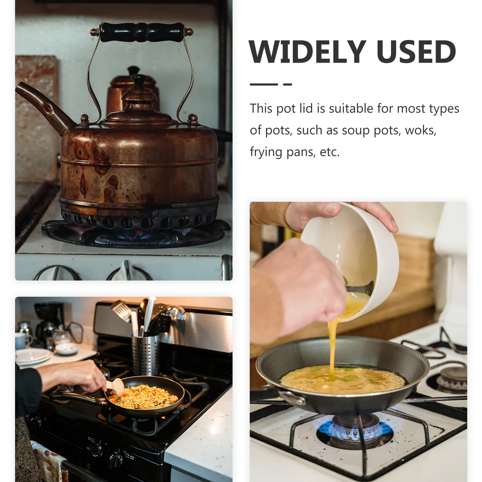 

Household Stainless Steel Pot Cover Lightweight Simple Design for Hot Pots Soup Pans Water Buckets Kitchen Utility Lid