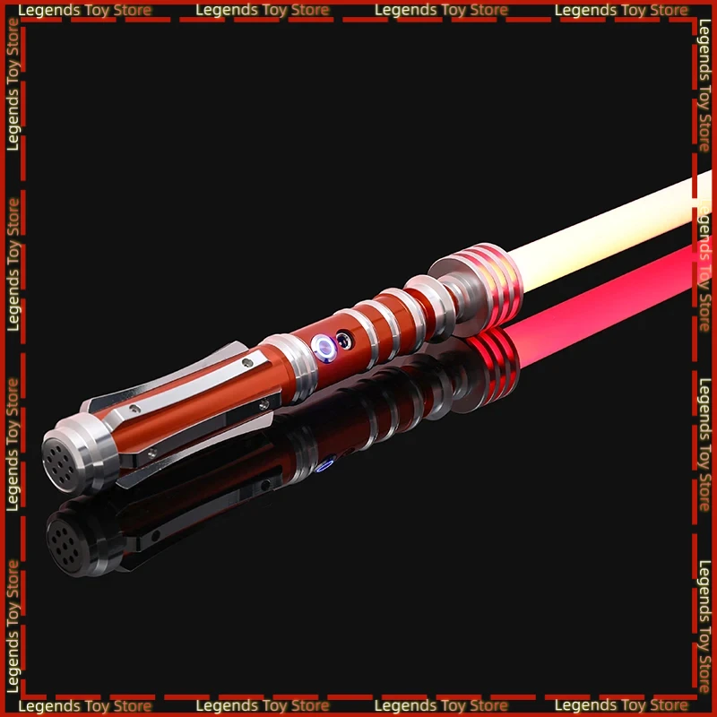 RGB Light Saber Metal Hilt Dueling Lightsaber Rechargeable Smooth Swing Sound Effect Color Change Cosplay Prop Party Gift