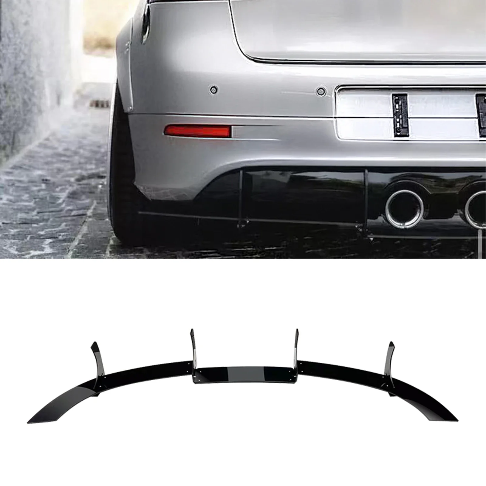 for 2005-2009 Volkswagen Golf 5 R32 MK5 car rear bumper diffuser splitter lower tail lip rear blade spoiler modification