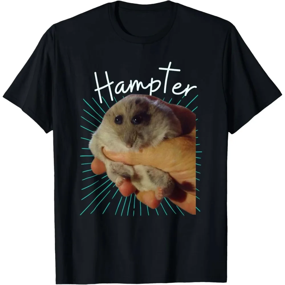 Hampter Hamster Dunk Meme Funny Pet Lovers Graphic T-Shirt Men Casual Round Neck Tee