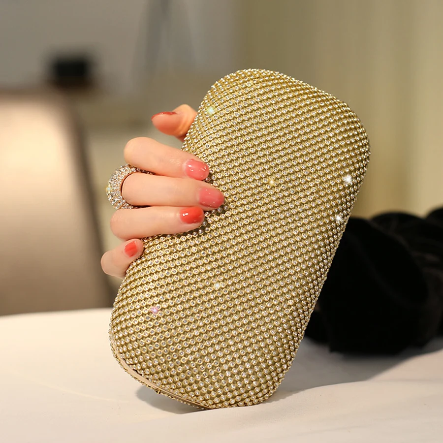 Luxury Shiny Diamond Evening Bag New Women Banquet Handbags Wedding Party Dress Clutch Purse Lady Chains Box Crossbody Bag Bolsa