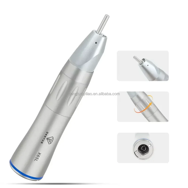 X65L 1:1 Low Speed Straight Handpiece Electric Micro Motor Inner /External Water Spray Straight Handpiece