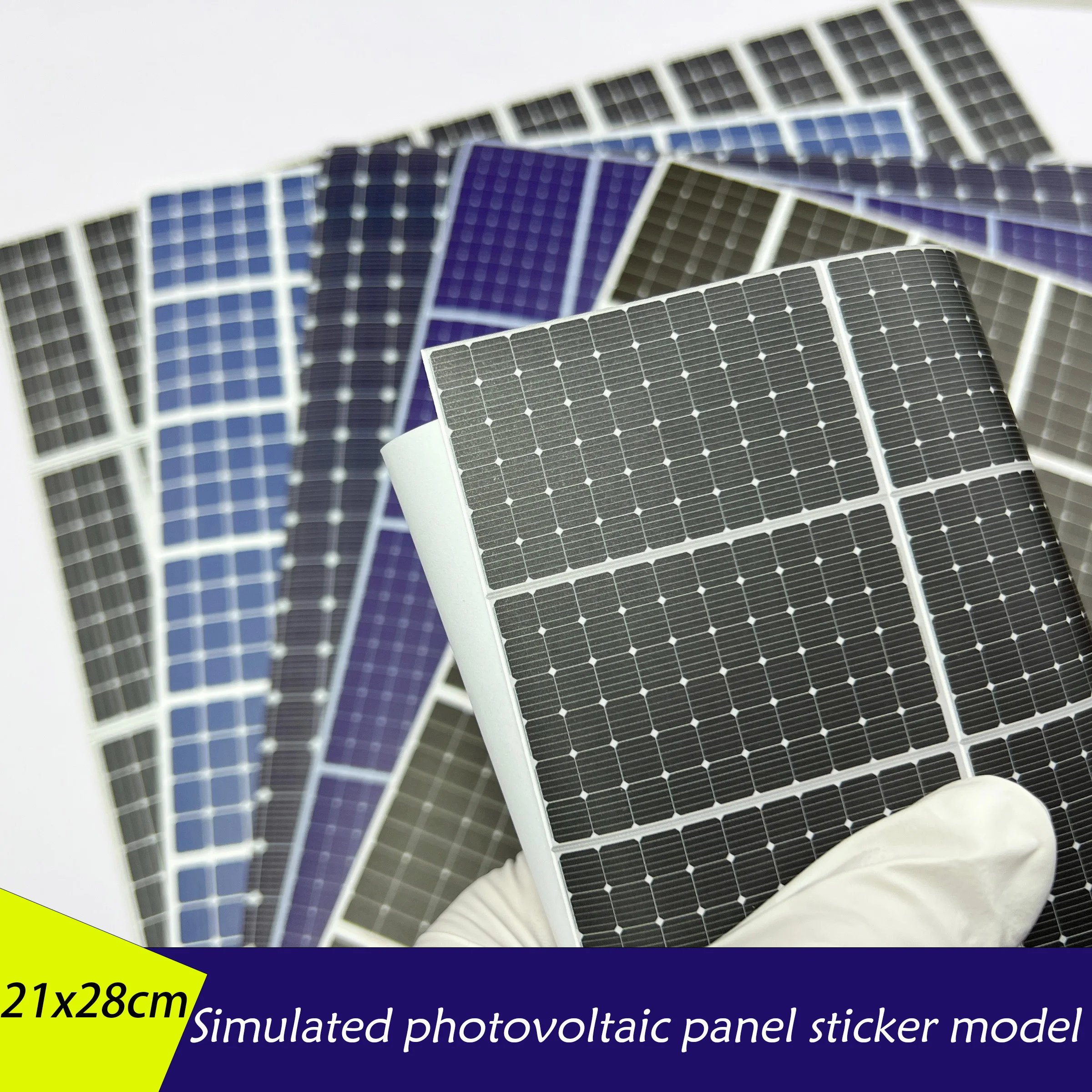 21x28 سنتيمتر DIY اليدوية نموذج أطقم مقلد الشمسية نمط ملصقات بناء صغير منزل سقف المواد 2 قطعة/الوحدة