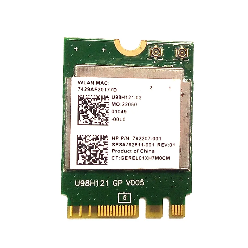 Carte Wifi sans fil compatible Bluetooth, pour Realtek RTL8723punsterilisation 11bgn NGFF, 4.0 pour HP ProPle430 440 455 G3