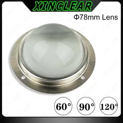LED Lens 60 90 120 Degrees Optical Glass Lenes 78mm + Reflector Collimator + Fixed Holder For 20W 30W 50W 100W COB Chips