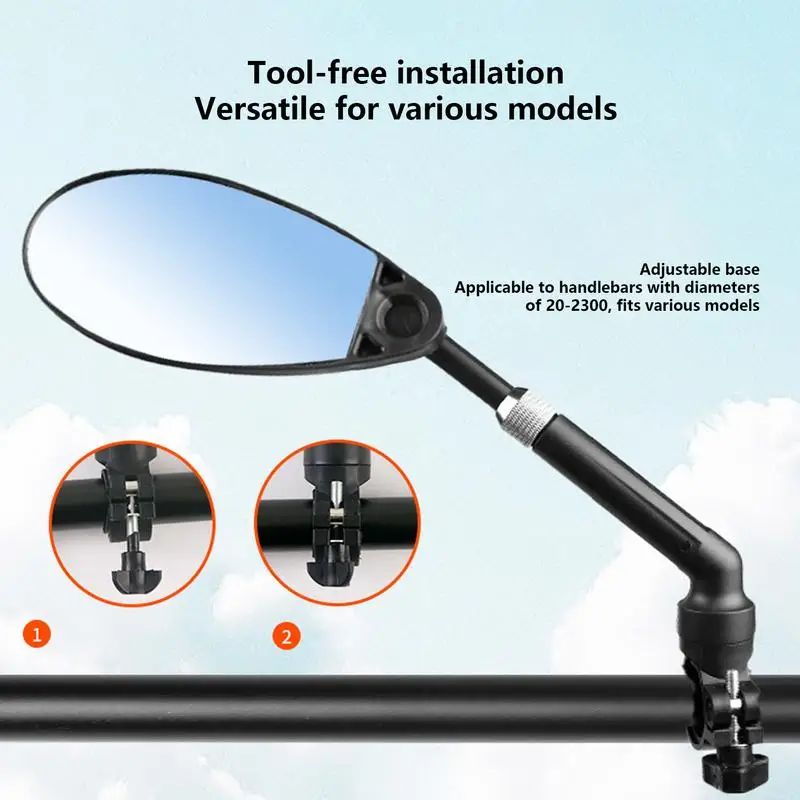 

1 пара велосипедных зеркал заднего вида, регулируемое на 360 градусов широкоугольное зеркало заднего вида, велосипедный руль, безопасное зеркало заднего вида с пятнами