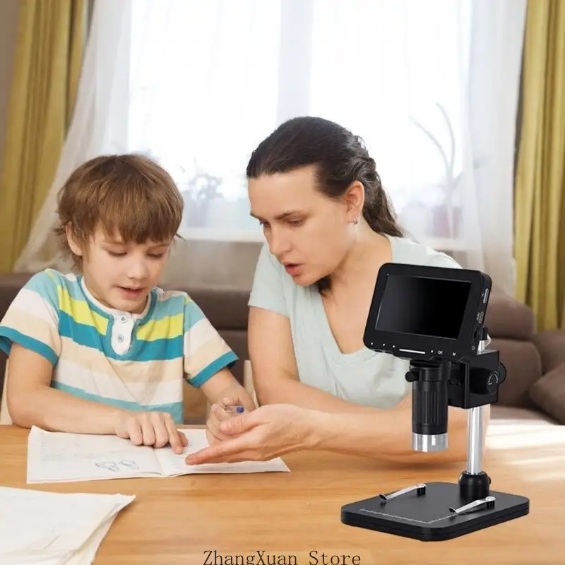 

4.3In Screen Digital Microscope 1-1000X Magnification Zoom PC View Coin Microscope Magnifier with 8 Adjustable LED Light