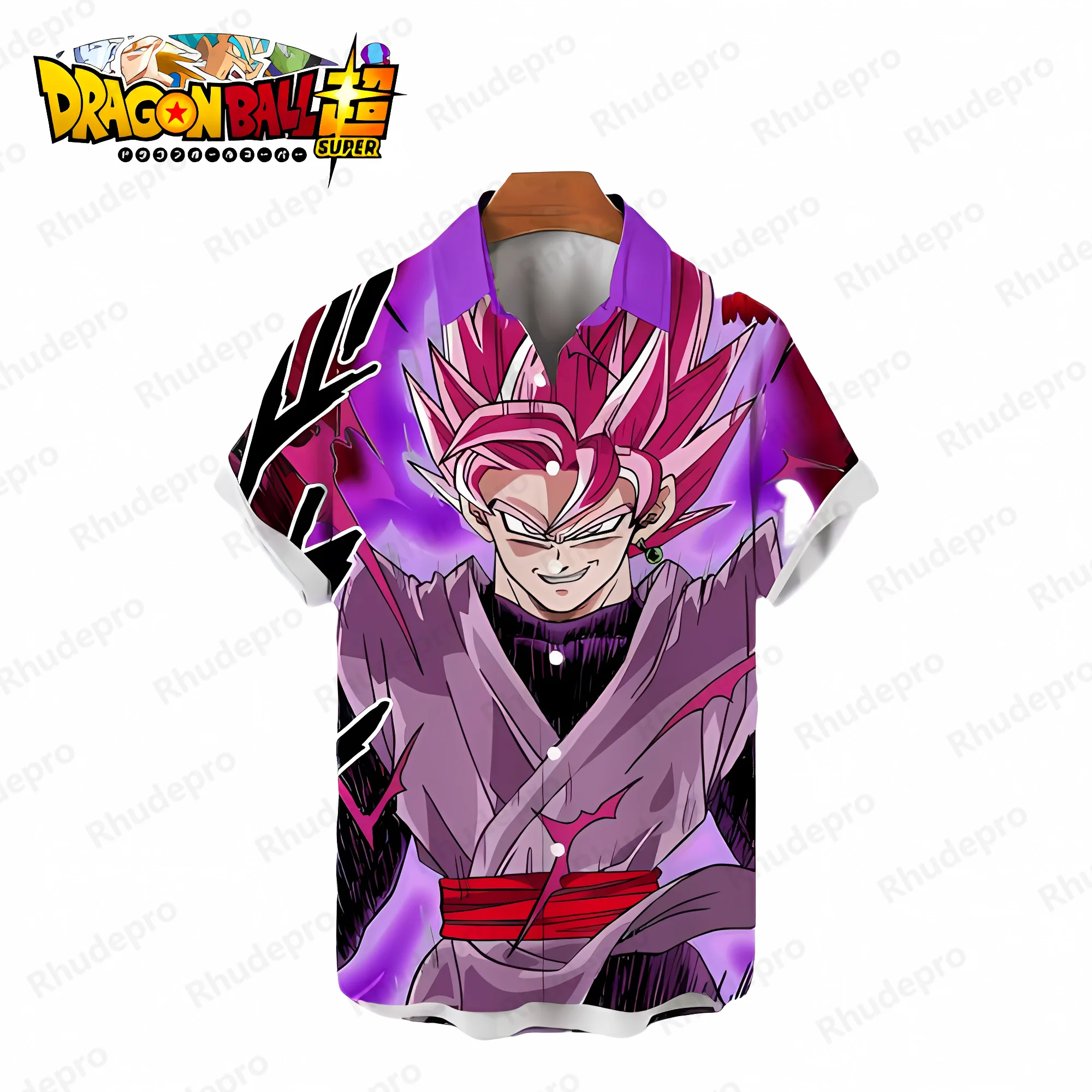 Vestiti da uomo di alta qualità Dragon Ball Z Anime Camicia Viaggio al mare Harajuku Y2k Vegeta 2024 Super Saiya Oversize Summer Goku