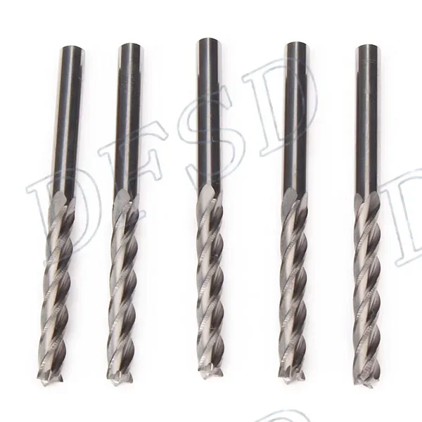 

10PCS Carbide End Mill 3.175x28mm 4 Flute Spiral Bit CNC Milling Cutter