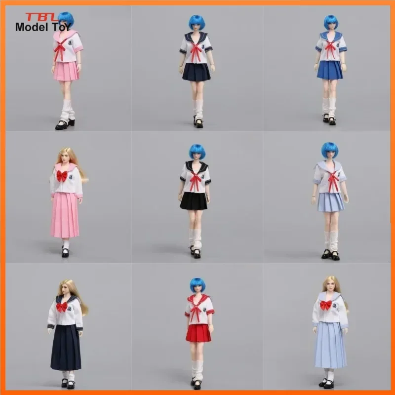 In Stock 1/12 Scale CDTOYS CD047 Sailor Uniform Jk Student Suit Set Clothes Outfit Model for 6'' Female Soldier Body