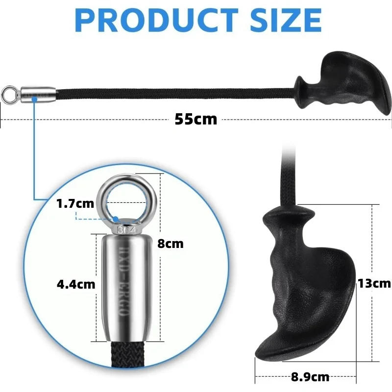 1 PC Single Tricep Rope Tricep Pull Down Rope with Ergonomic Grip for Cable Machine Single Arm Tricep Pull Down Cable Attachment