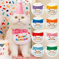 Pet Birthday Bib Scarf Dog Cat Hat Decoration,Party Decoration for Cat and Dog