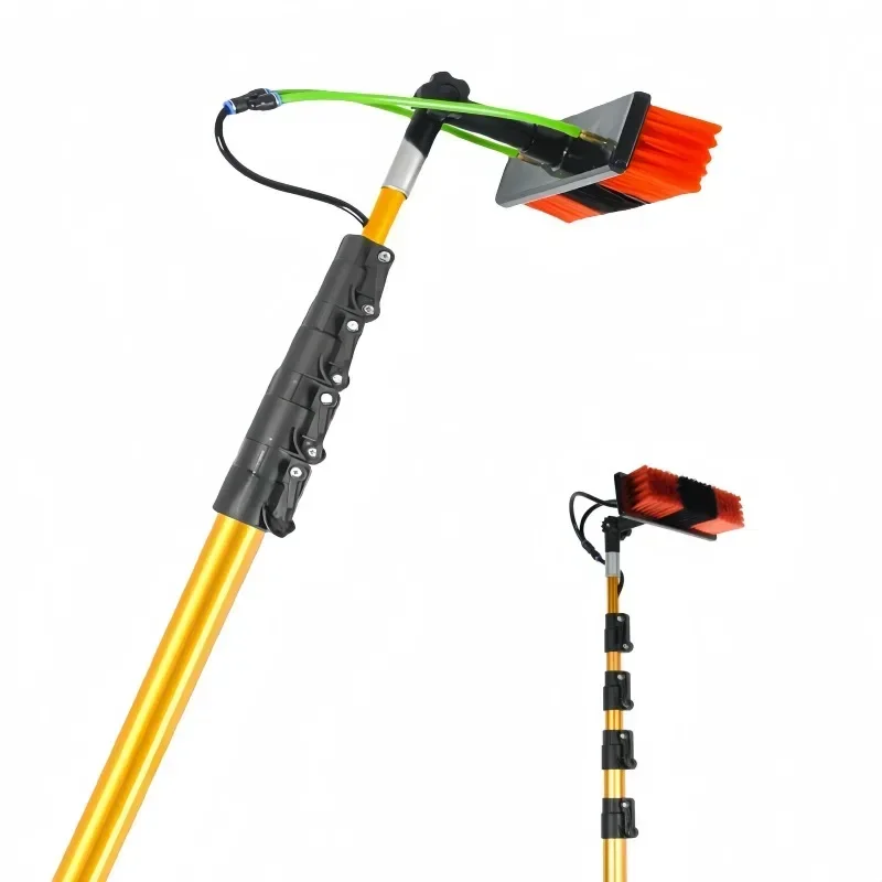 

12-30ft water fed pole solar panel cleaning kit equipment and window brush wtih telescopic