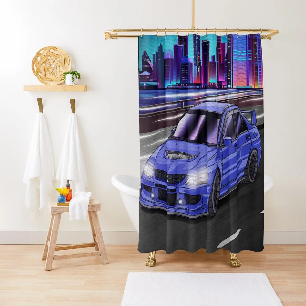 Mitsubishi Lancer Evolution 8 Shower Curtain For Bathrooms Funny Shower Bathroom Deco Curtain