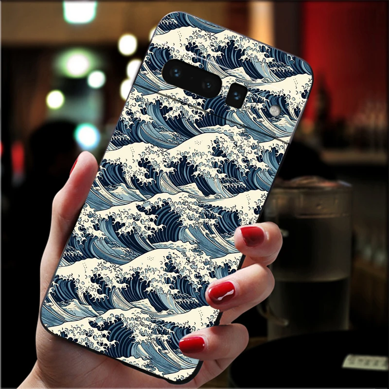 

Great Wave Of Kanagawa Art Phone Case For Google Pixel 10 9 Pro XL 9A 8 7 6 Pro Pixel 8A 7A 6A Pixel 8 7 6 5