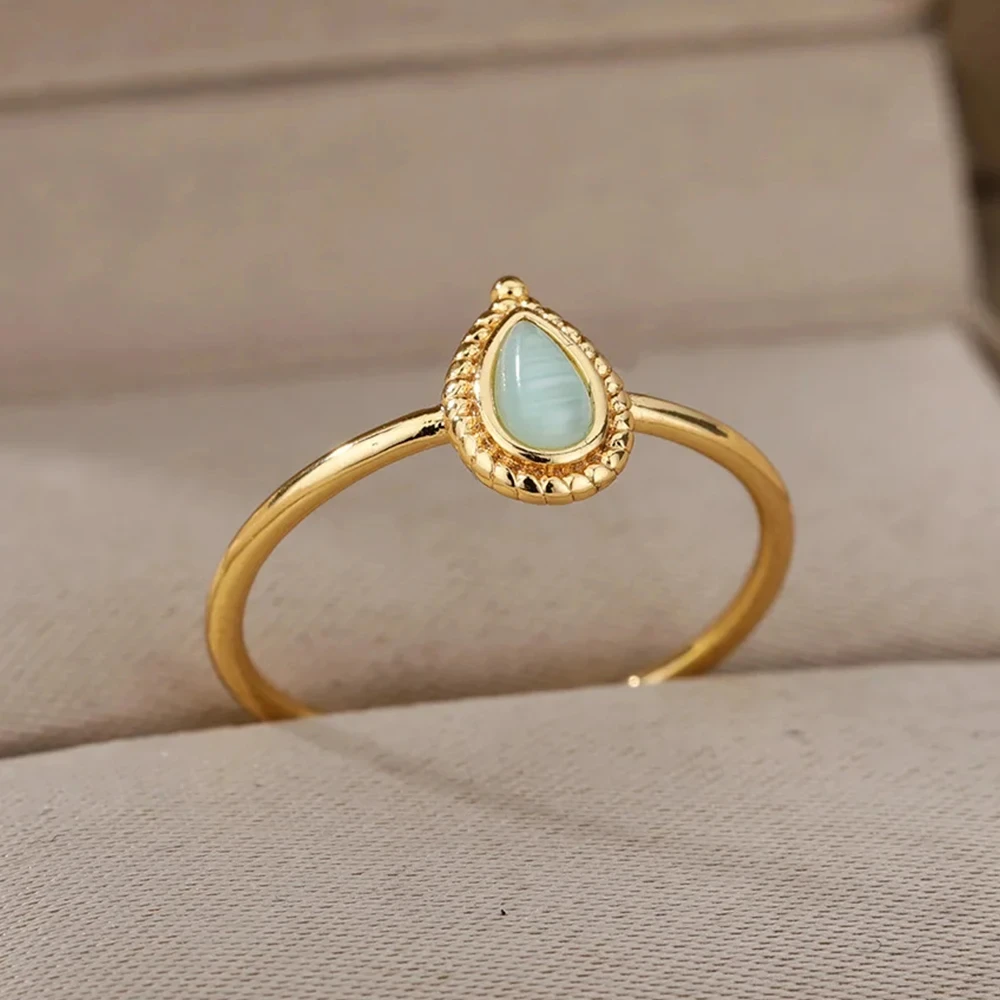 Zircon Engagement Wedding Rings For Women Gold Color Female Ring Fashion Finger Jewelry Girlfriend Birthday Gift 2024 New Trend