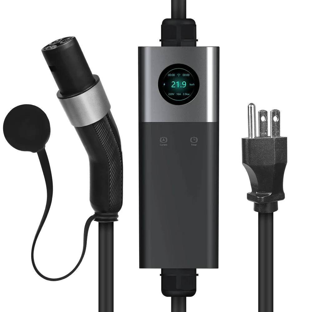 شاحن سيارة معتمد رسميًا بقدرة 3.5 كيلو وات من المستوى 2 للطراز 3/Y/S/X شاحن سيارة محمول متنقل من Tesla بحالة جديدة #2