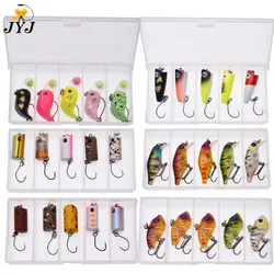 JYJ 1 box small hard fishing ABS plastic lure bait surface minnow sinking lure wobbler for bass perch bream fishing tackle