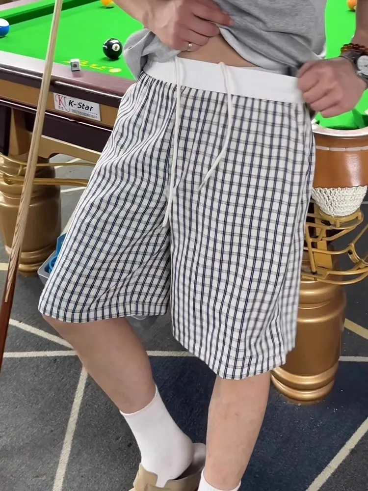 

Qui Dry Thin Ice Silk Casual Beach Pants Men's Summer ort orts id Pattern Lightweight Breathable Spor Five-Quarter ...