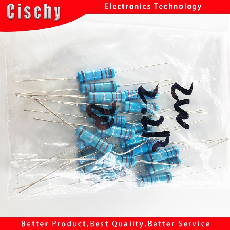 20pcs/lot 2.2 Ohm 2W 2.2R 2R2 Metal Film Resistor 1% Error In Stock